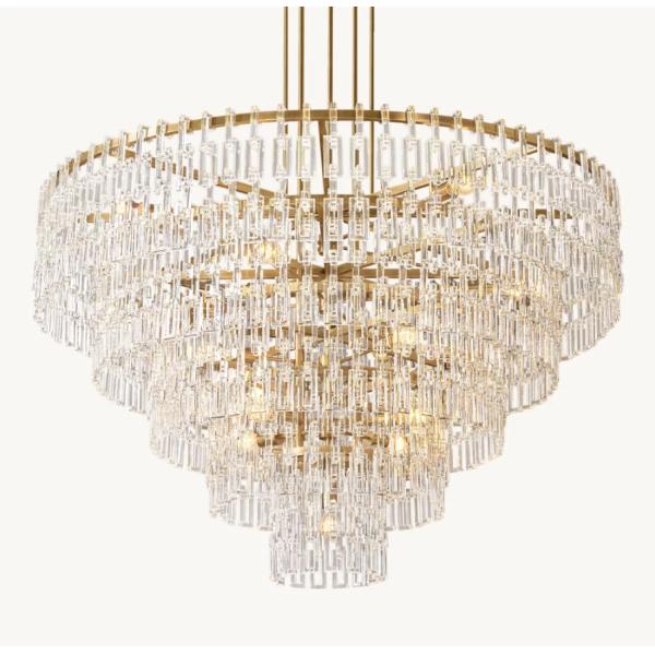 Медленный кристаллический дом большой фойе подвеска свет хромовой отделки