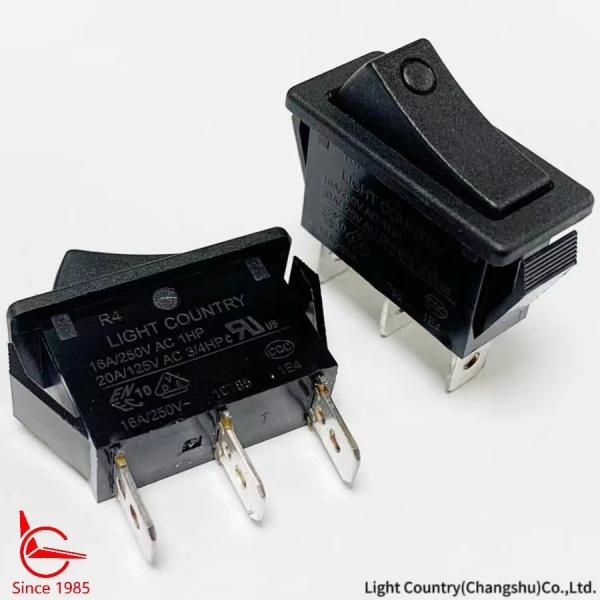 Taiwan Light Country R4 Black ON OFF Rocker Switch 33*15 мм 16А 250В