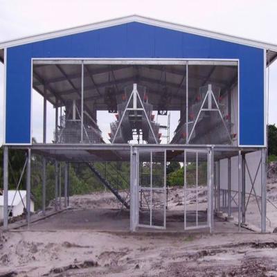 Q235B Estructura de acero galvanizado Casas de aves de corral pernos Conexión Casas de pollo de acero