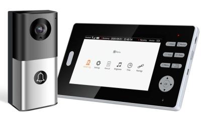 intercomunicador video sem fio dos apoios da campainha 7inch HD LCD de 2.4GHz WIFI que toma a foto