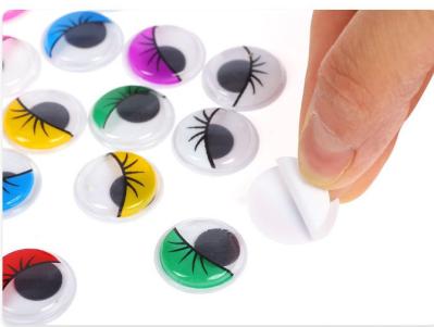 Multi-colored assorted colors plastic adhesive back sticky back googly eyes wiggly eyes for hobbies and kids DIY craft