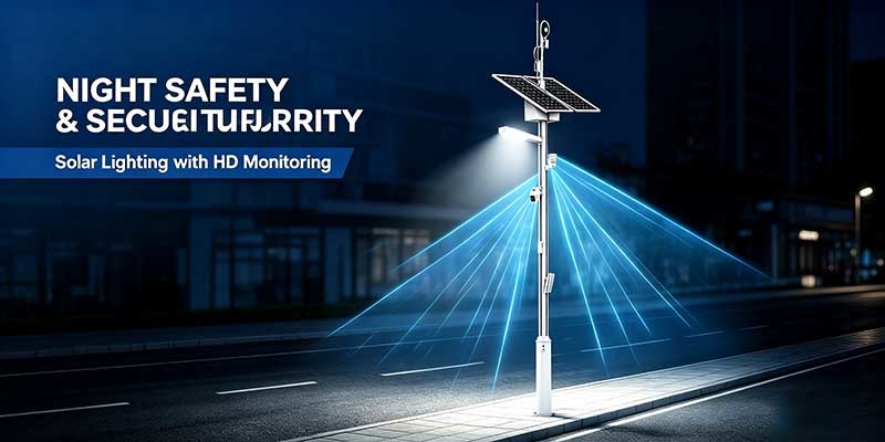 Multi‑Sensor Solar Smart Pole, Weather Monitoring, Broadcasting Speaker & HD Surveillance Camera