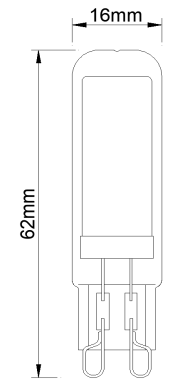FULL GLASS G9 4.2W LED BULB 112lm/W 3000K FML-001 Energy Efficiency High Brightness