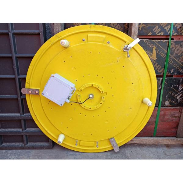 Yellow GRP Round Smart Manhole Cover Real Time Monitoring Water Level & Gas Leaking