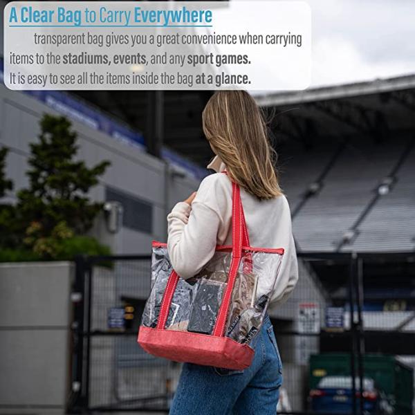 14 Inch Custom Shopping Bags With Logo Pvc Clear Tote Bag Stadium Outdoor Pool