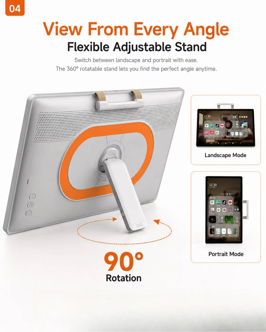 Kinstone New Arrival 24 inch desktop portable touch tablet Android mobile TV