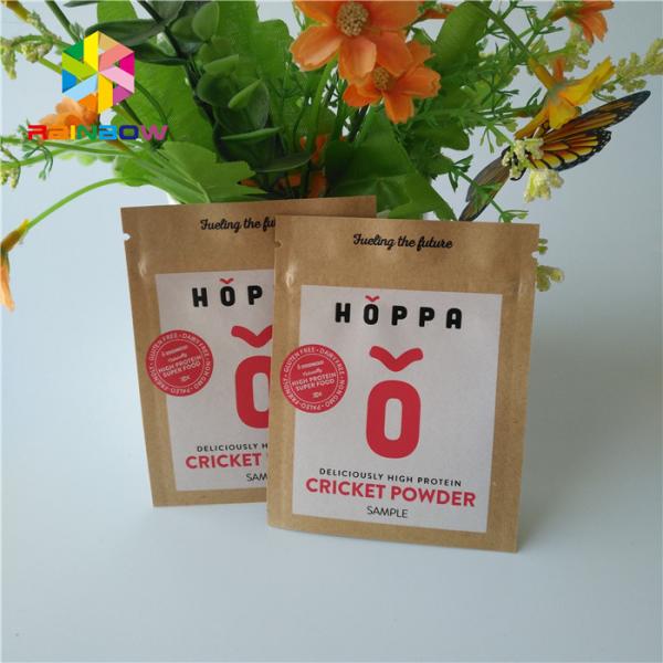 Kraft Paper Weed Bags Foil Pouch Packaging k Aluminum Foil For 1/4 Gram Powder