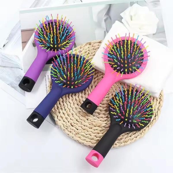 Portable Colorful Sublimation Hair Brush Comb Blank For Custom Photo Printing