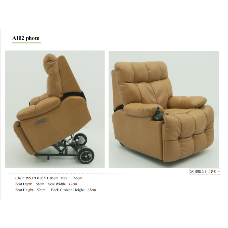 Electric Power Lift Recliner Chair With Indoor Mobility Function And Joystick Control