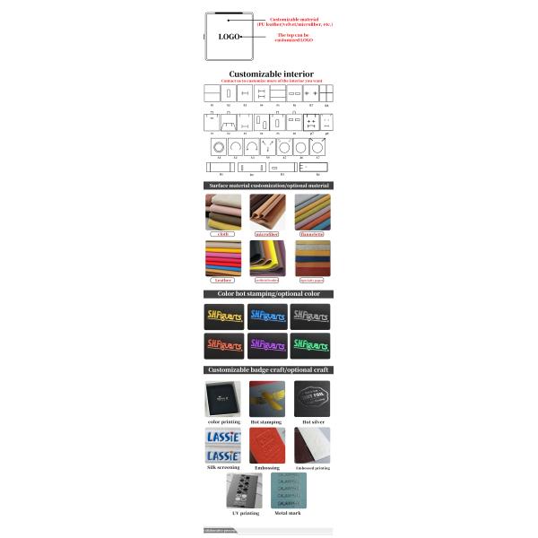 Taille personnalisée Box de bijoux de luxe carré Box d'emballage de cadeaux de bijoux avec rose