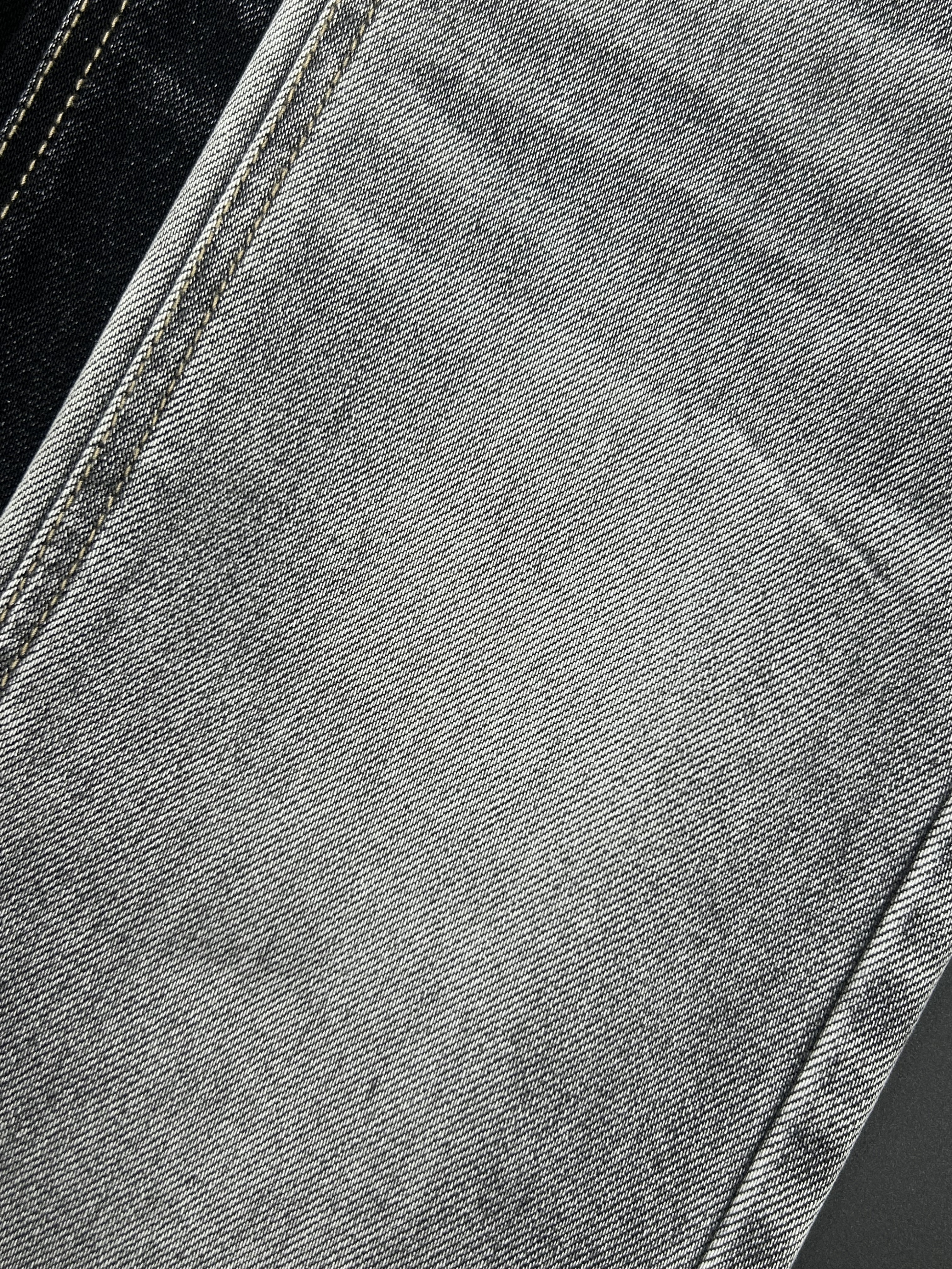 13.4oz Mercerized Black Cotton-Polyester Heavyweight Denim for Durable Jeans & Workwear