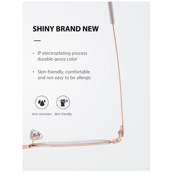 CE стекел титана ацетата прямоугольный снабженный ободком с заменимыми объективами