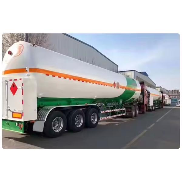 13150*2500*4100mm 1 Compartment 45CBM 60000 Liters LNG Transport Tank Semi Trailer