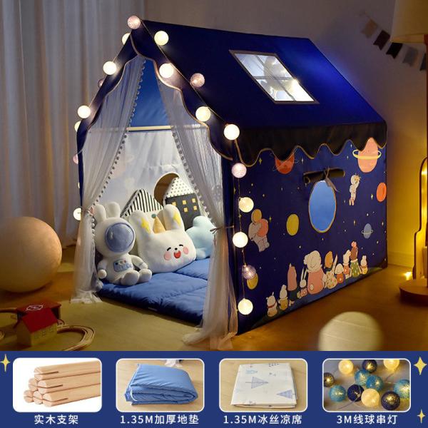 210D Oxford Indoor Play Tent With Lights Outdoor Kids Family Play House People