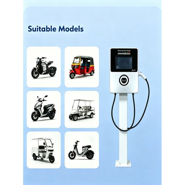 Electric Motorcycle DC Fast Charging Station with 3-9 Minutes Full Charge Smart Cloud AI Monitoring and Liquid Cooling