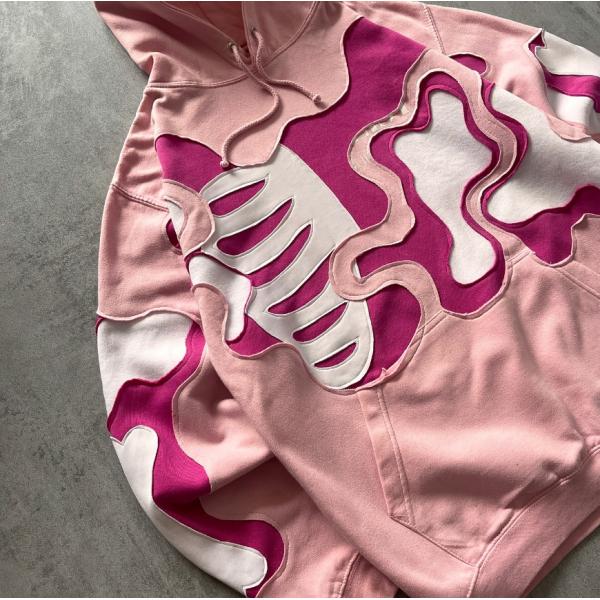 Camisetas personalizadas de esqueleto de crânio Pullover Hoodie 100% de algodão Oversized Boxy Cut Hoodies