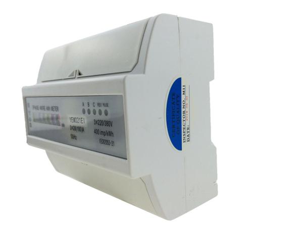 White 100A 3 Phase Digital Energy Meter / PC Material Electric Meter Direct Mode