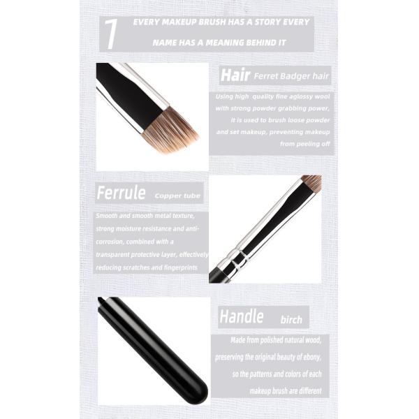 A76 изысканный наклонный угол брови щетка поросенка барсука волосы портативный длинный столб макияж щетка красота щетка