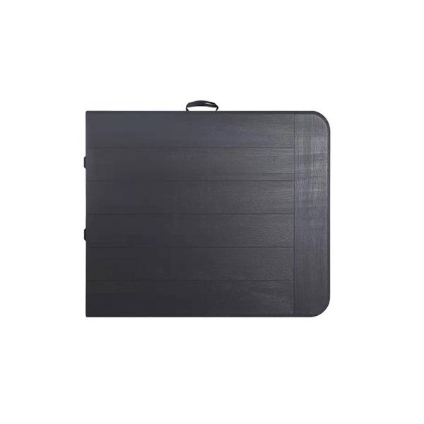 Wood Grain 6 Foot Plastic Folding Table / Black Portable Table Steel Legs