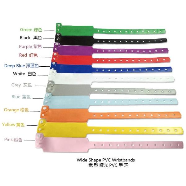 Waterproof PVC Plastic Vinyl Bracelet 250*25mm Wide Shape for Festival Access Only