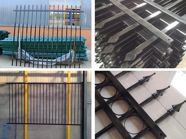 2400mm Width Galvanized Steel Spear Top Garrison Fence Panel/Steel Picket Fencing