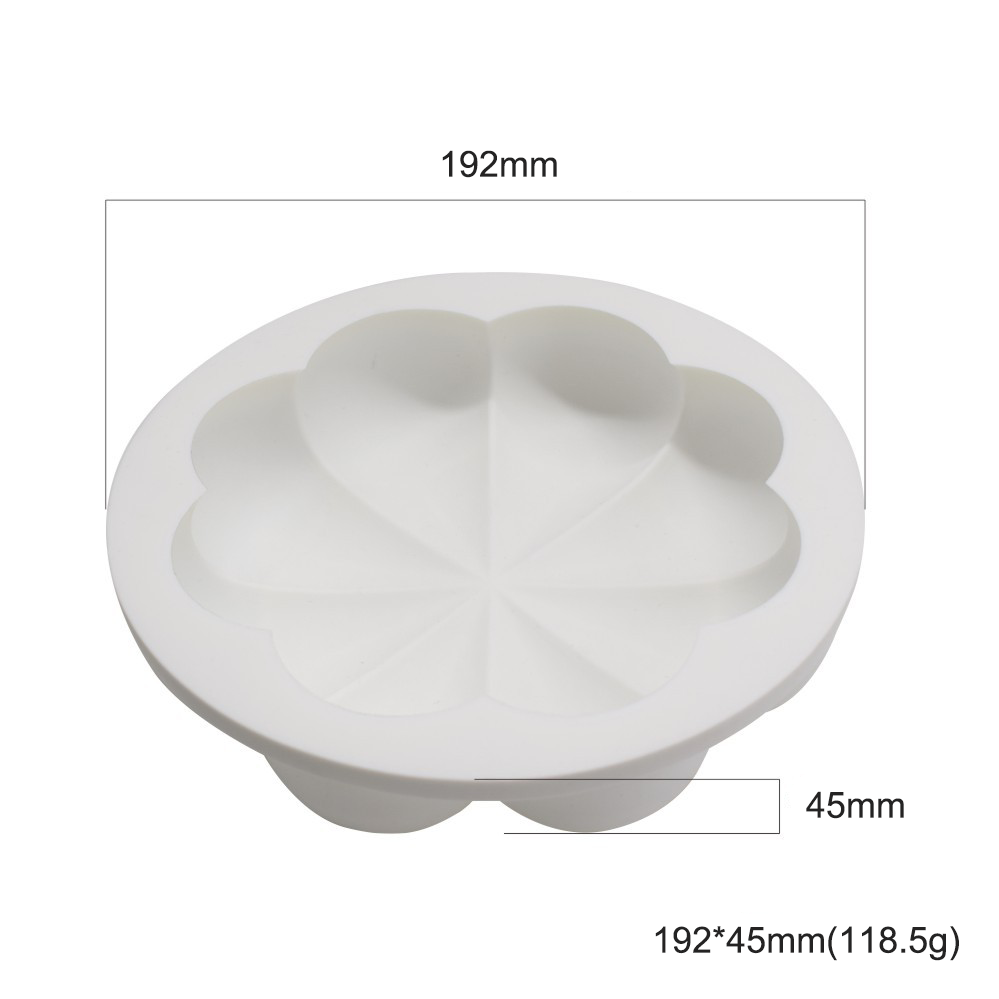 Eco-friendly Oven Safe Silicone Baking Mold Eight-petal Flower Shape Hand Wash Only Model YZ-64 Cake Tools Type Moulds