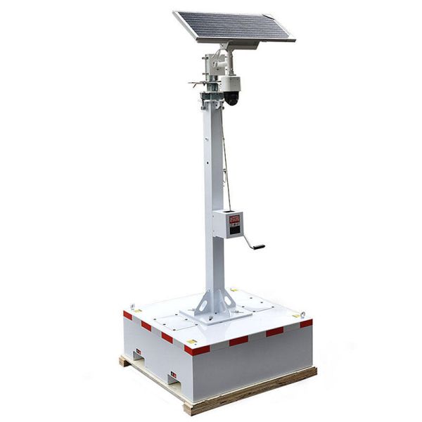 Corrosion Resistant Solar Mobile Light Tower 90° Manual Lifting Flexible Installation Outdoor Light Tower