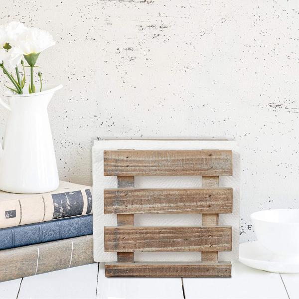 Customizable Rustic Napkin Holder for Farmhouse Decoration Printing Silk-screen/Burned