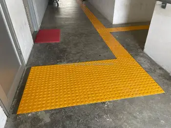 Tactile Pavement PVC Adhesive Black Tactile Tiles 60 *120cm / Indicator Mat & Stud Paving For Blind Guidance Indicator