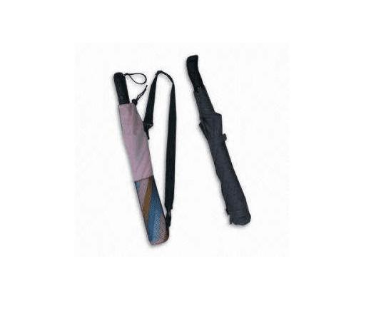 Windproof Folding Golf Umbrella Two Section Black Metal Frame Fibreglass Ribs