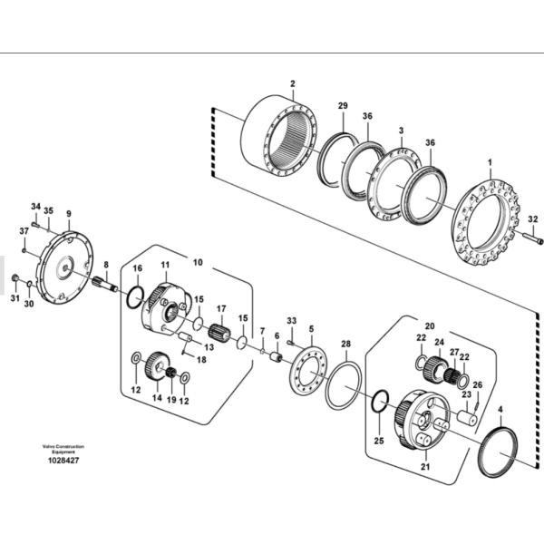 VOE14505744 VOE14540749 VOE20900806 VOE14630773 VOE14536187 Excavator Final Drive Parts Fit EC210C EC220 EC235 EC240