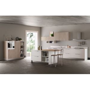 Белый деревянный зерно EB Доска Кухонный шкаф