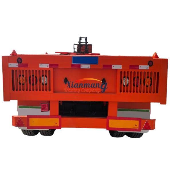Custom 3 Axles 4 Axles 40ft 48ft 53ft 60ft Shipping Container Flatbed Semi Trailer For Rwanda And Tanzania