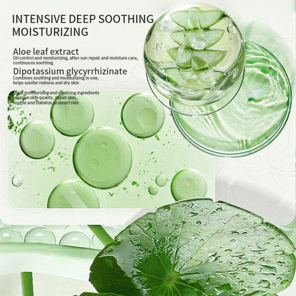Deep Hydrating Skincare Face Mask Soothing Calming Aloe Vera Leaf Extract