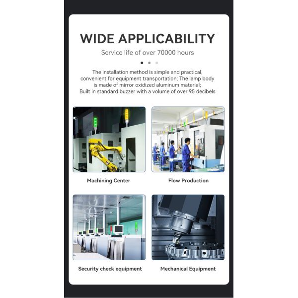 Luz de advertencia de señal tricolor RYG LED de 24 voltios, resistente al agua, alto brillo