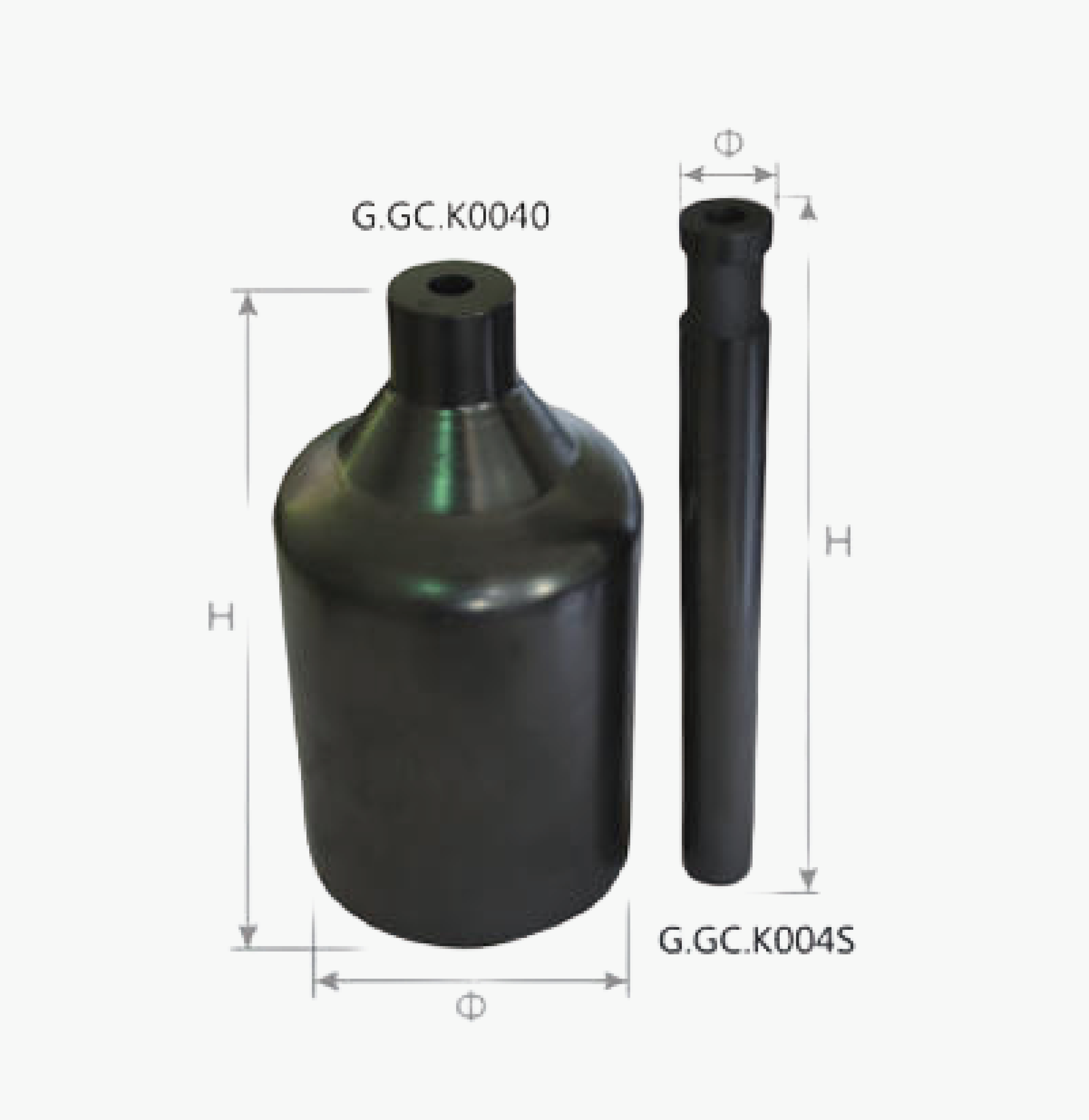 Graphite Casting Crucible & Stopper For Yasui K2/KT17