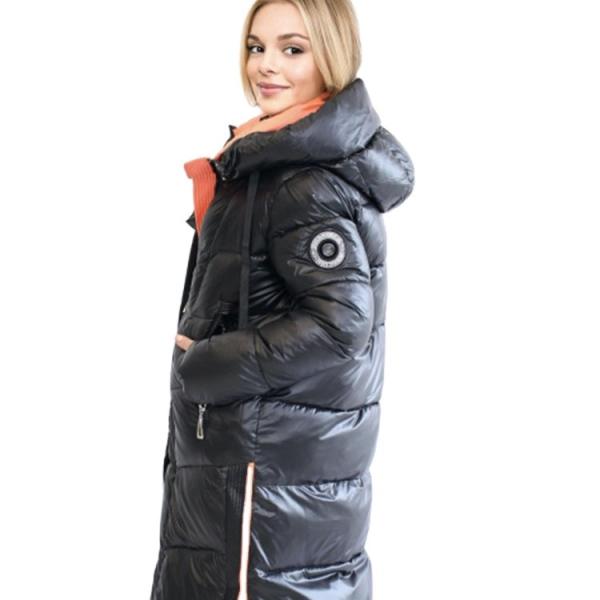 FODARLLOY New thickened high-end fashion hooded warm long-sleeved mid-length cotton-padded coat