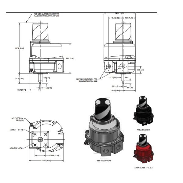 TopWorx Type K1P-M21RNMS Magnetic Target Switch With Rugged Housing
