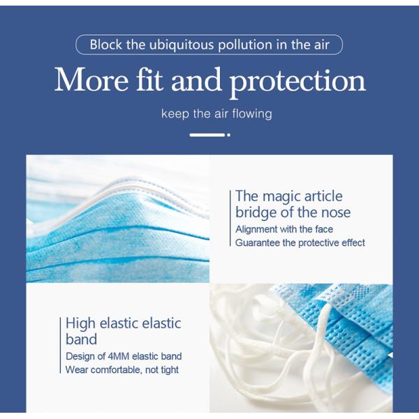 Medical Surgical Face Mask Anti 2019-nCoV Steriliz Eo Meltblown Non-woven With CE Certificate