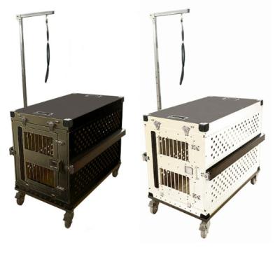 40in \ caixa resistente dobrável de alumínio do cão da caixa de cão com braço da preparação