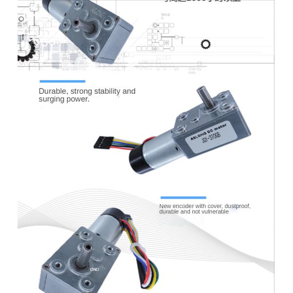 Шестерня червя DC ASLONG JGY-370GB едет на автомобиле высокий редуктор вращающего момента 12v