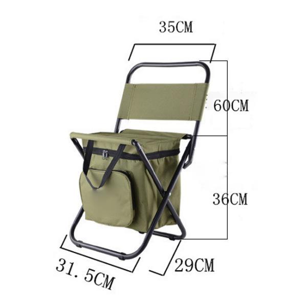 Lightweight Foldable Camping Chair With Storage Bag , Beach Fishing Chair