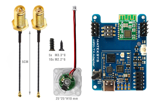 MATEK MATEKSYS MR24-30-TX MLRS MAVLINK 2.4GHZ TX MODULE KIT G LoRa DBm RF Power For Long Range Rc Model
