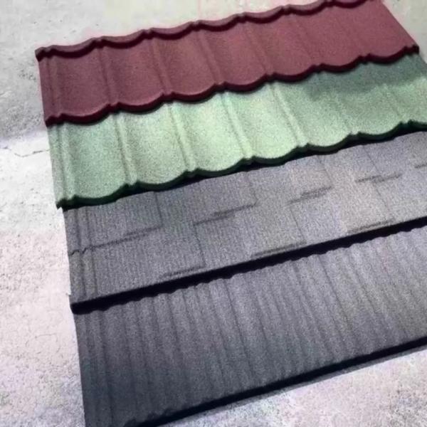Villas Roof Classical Tile Shingle Tile Top Roof Tile Color Stone Coated Bond Tile AZ70 Metal Tile 50 Years Warranty
