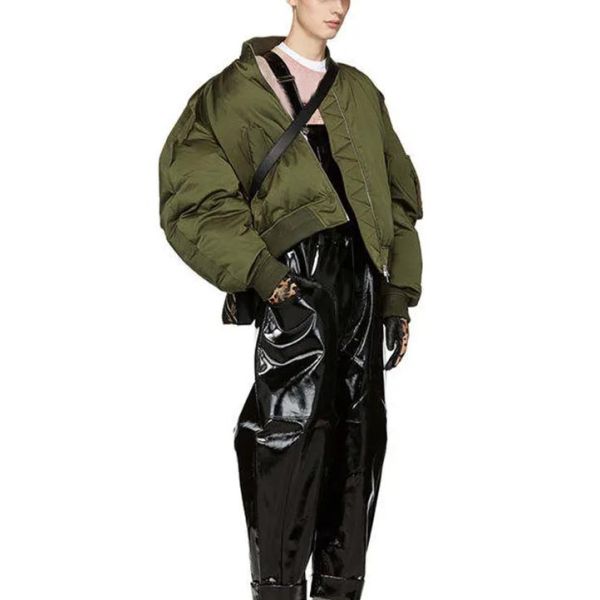 Oem Custom Logo Winter New Design Mens Cotton Down Puffer Jacket Filled Cropped Pilot Windproof Bomber Jacket