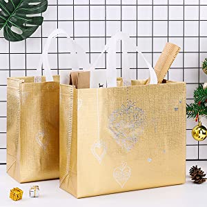 Reusable Grocery Bag Tote Bag With Handle,Non-woven Fashionable Present Bag Gift Bag,Goodies Bag Shopping Bag,Promotiona