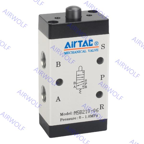 AIRTAC M5 Series 5/2 way Pneumatic Mechanical Control Valve 1/8, 1/4 with 0~1.0MPa Operating Pressure –20~+70℃ Working Temperature Range and Directional Control Function