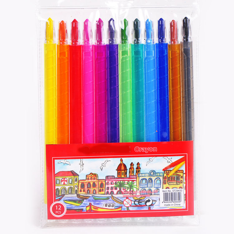 Reliable quality non toxic colourful twist wax crayon