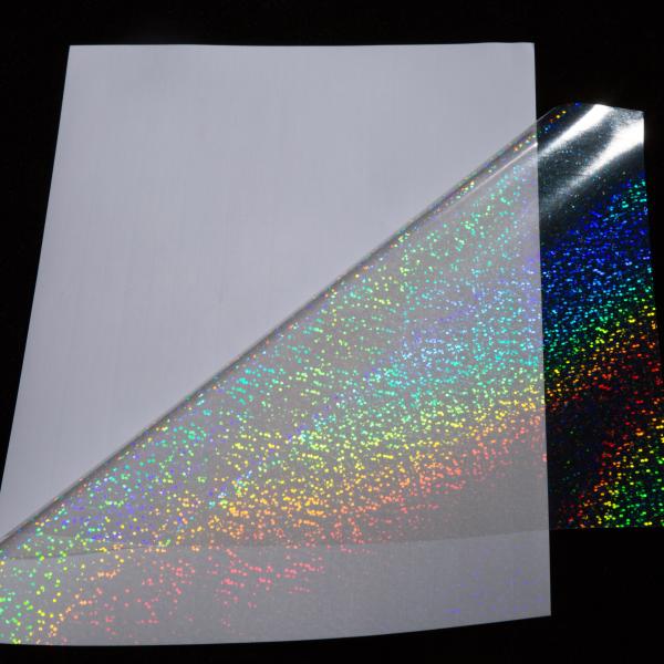 A4 Self Adhesive Holographic Dots Pattern Cold Lamination Film PVC PP For Packaging Decoration