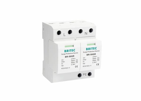 Sistema AC 2P 50KA T1 Protector contra raios Dispositivos de protecção contra sobretensões